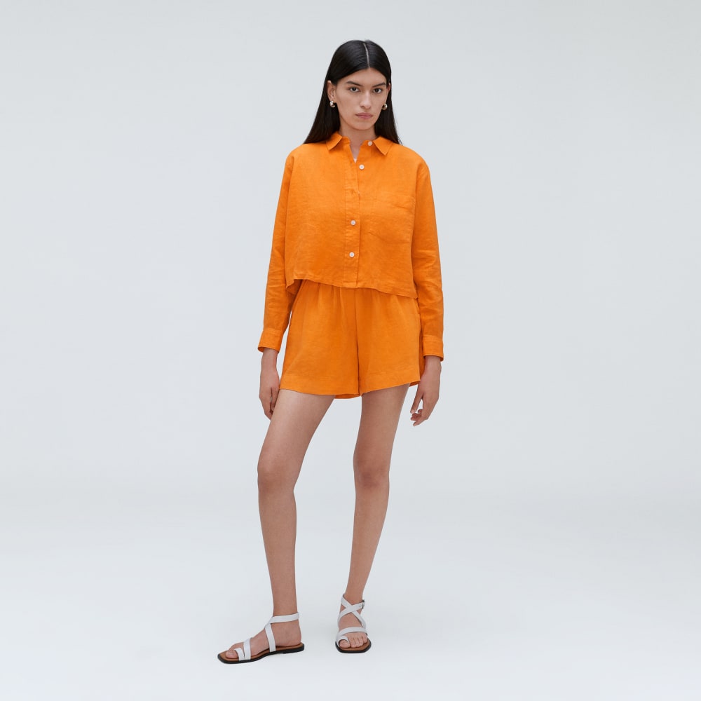 The Linen Way Short Shirt | Turmeric