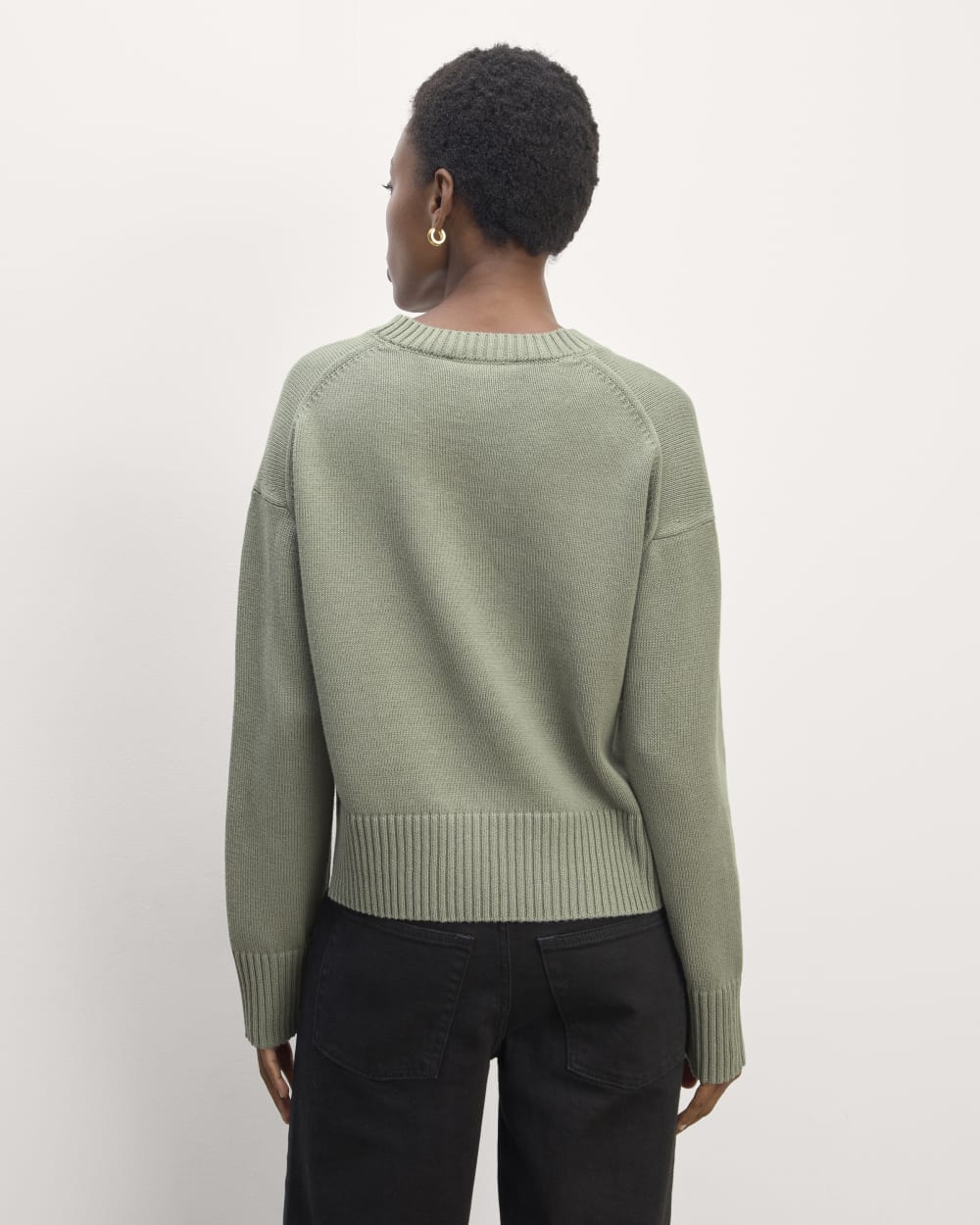 The Boxy Sweater in Everyday Cotton | Sage Green