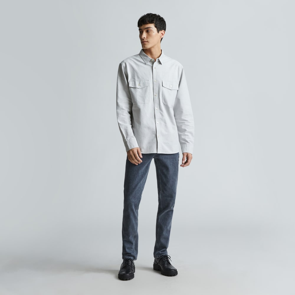 The Organic Oxford Relaxed Utility Shirt | Grey