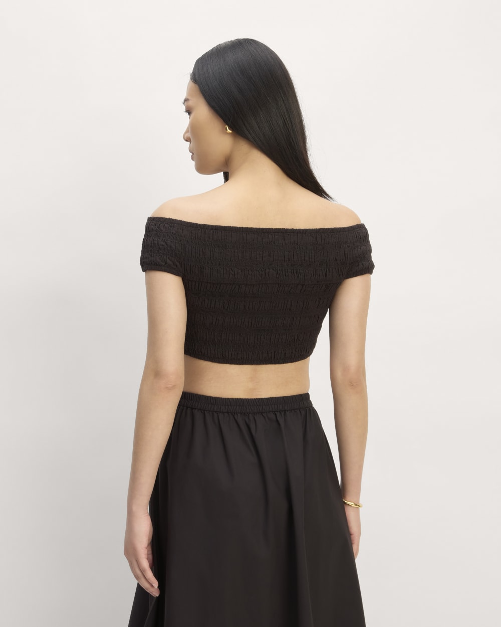 The Gauze Smock Top | Black