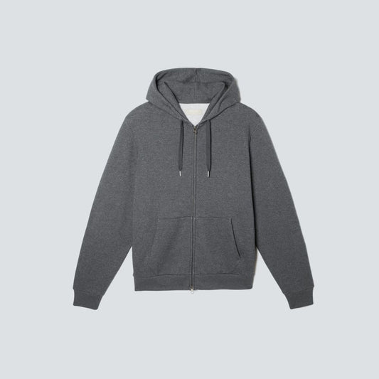 The Organic Track Full Zip | Dark Heather Grey