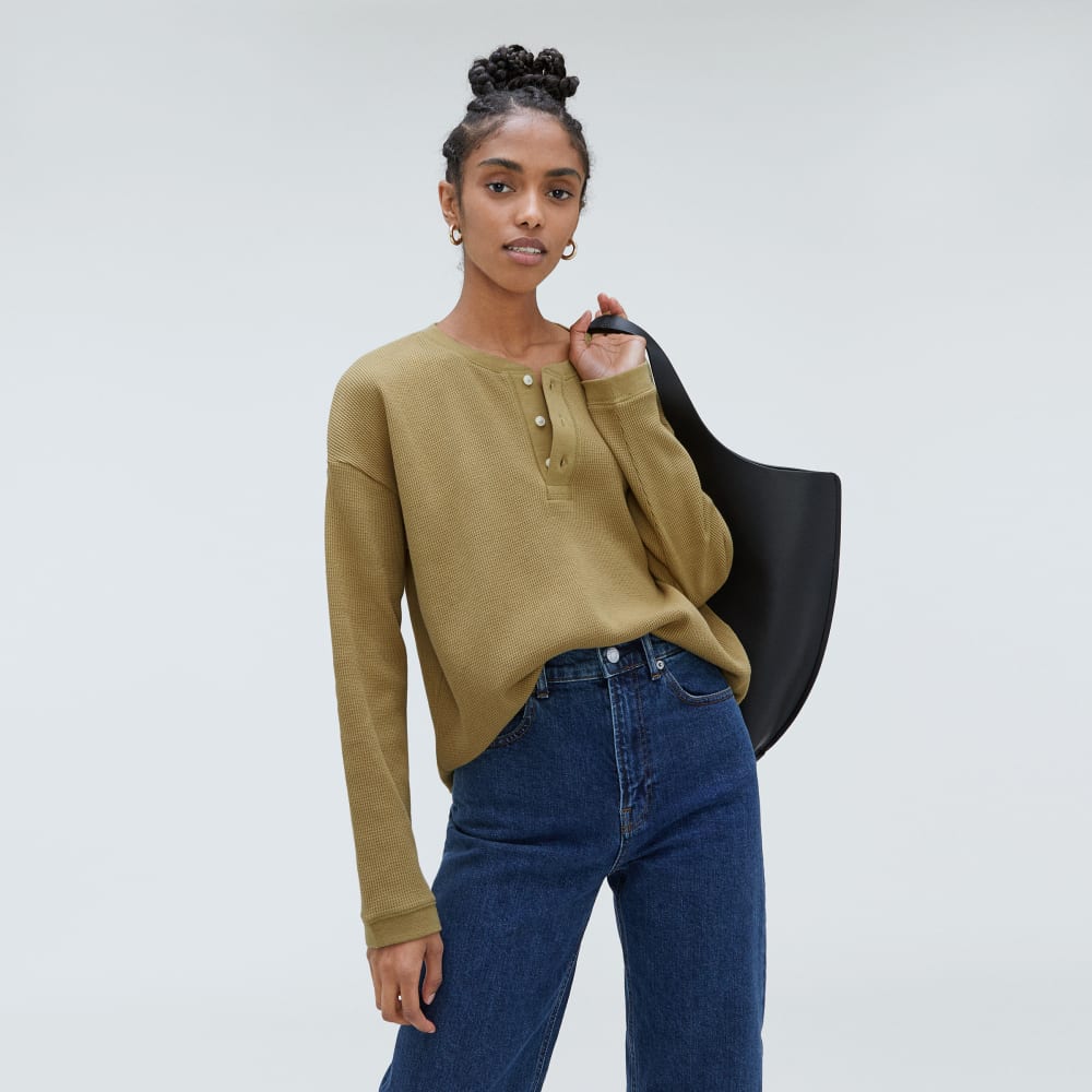 The Organic Cotton Waffle Henley | Fennel Seed