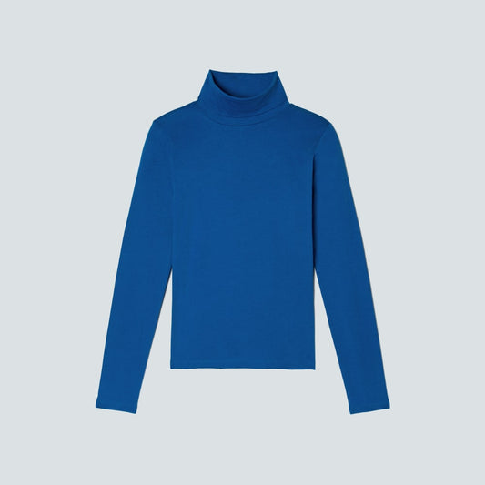 The Organic Cotton Turtleneck | Lapis Blue