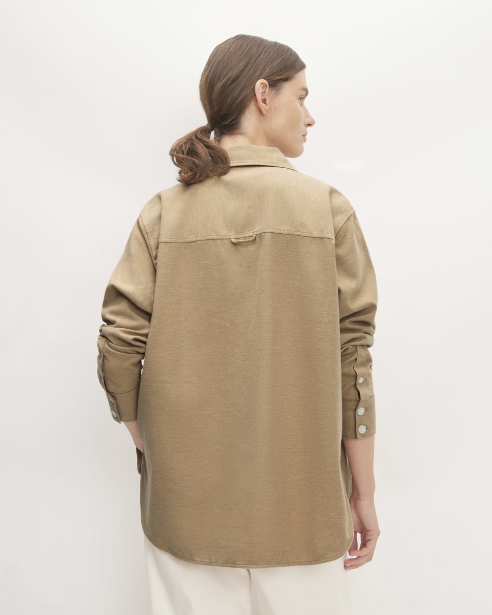 The Classic Cotton Flannel Shirt | Heathered Dark Khaki