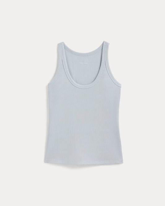 The Shimmy Scoop-Neck Tank | Air Blue