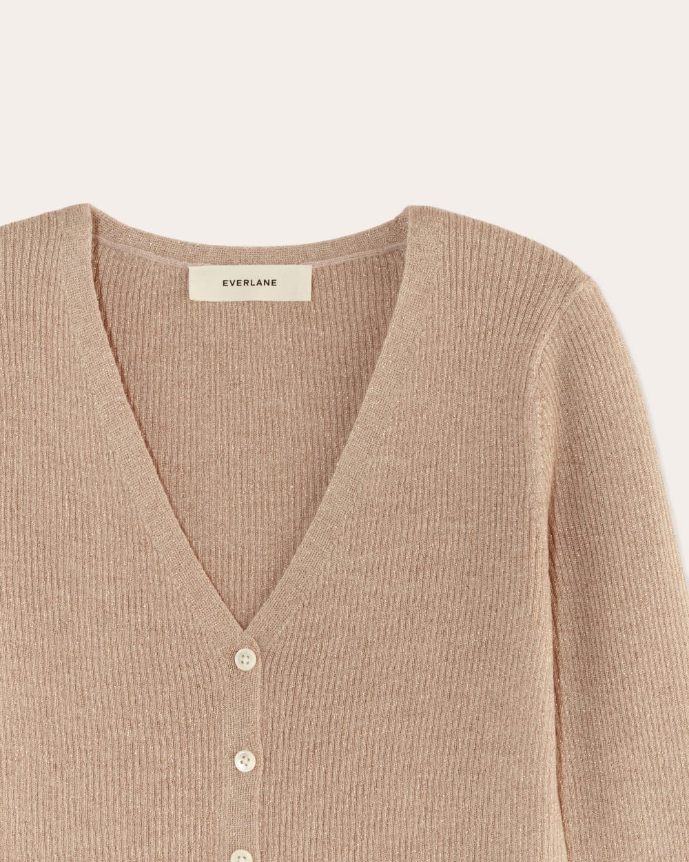 The Cardigan in Lurex Merino | Gold