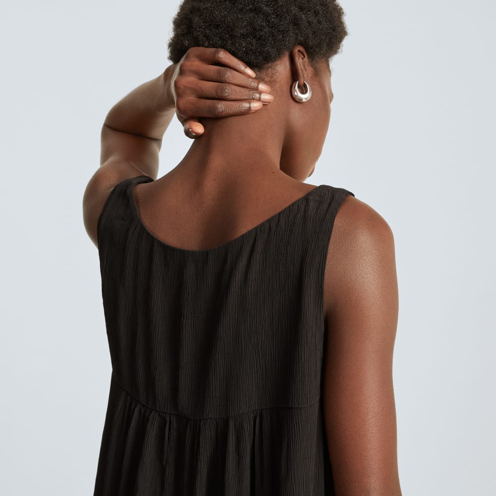 The Naia™ Ripple Tank Dress | Black