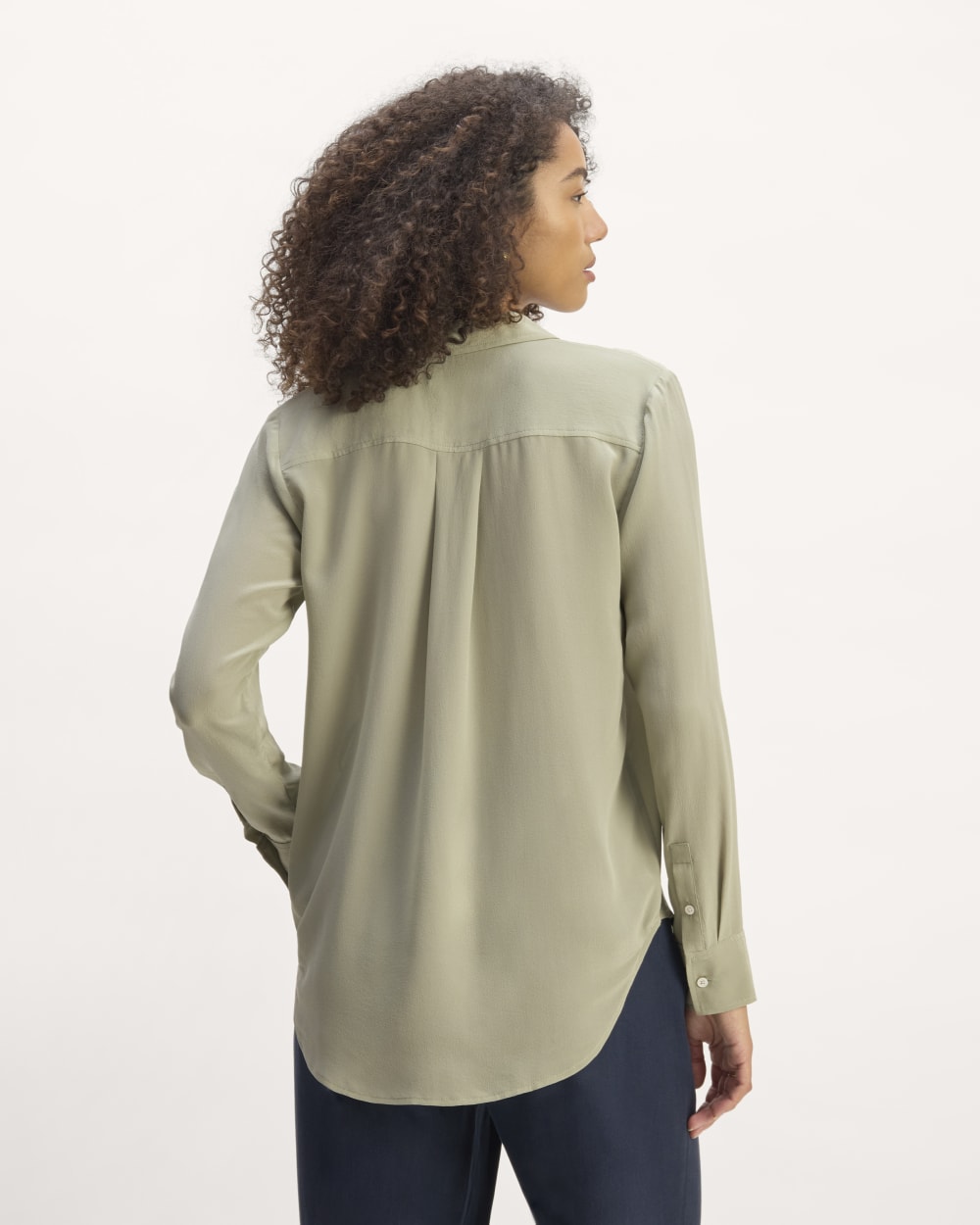 The Must-Have Shirt in Washable Silk | Seagrass