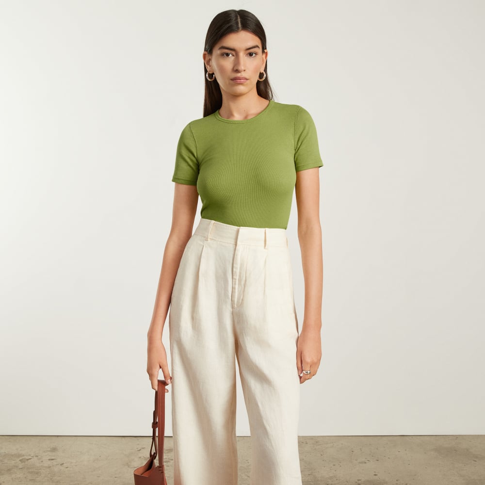 The Pima Micro-Rib Crew Tee | Pepper