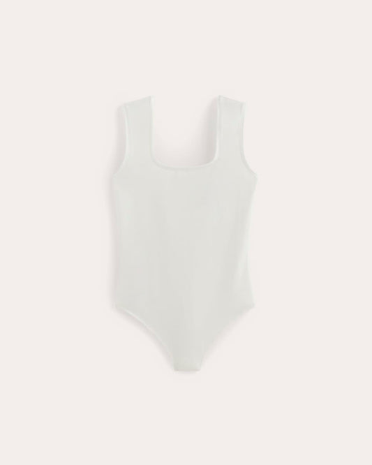 The Form Square-Neck Bodysuit | White