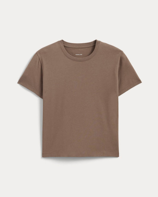 The Box-Cut Tee in Essential Cotton | Clay | No Pocket