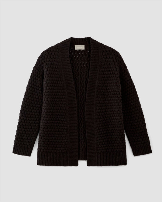 The Cloud Oversized Textured Cardigan | Black