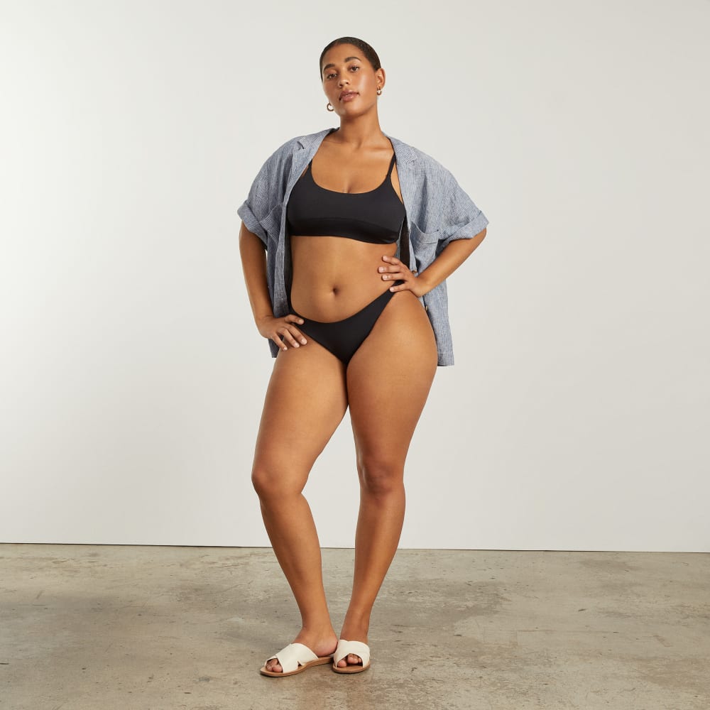 The Scoop-Neck Bikini Top | Black