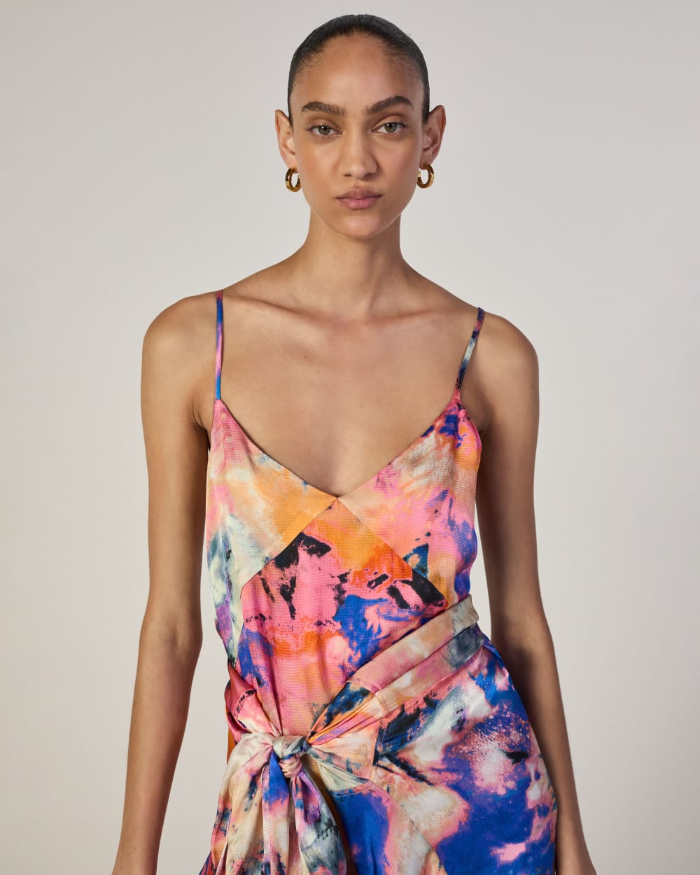 The Everlane x Marques' Almeida Satin Tie-Dye Shirt | Multi Tie-Dye