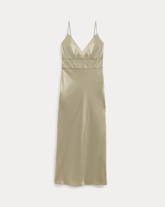 Bias Cut Slip Dress in Silk Charmeuse | Peyote