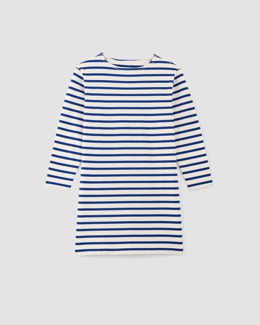 The Mariner Dress | Bone / Mazarine Blue