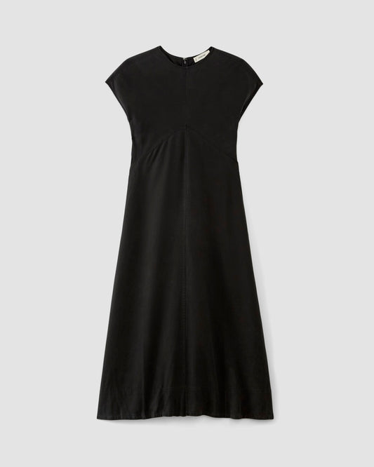 The TENCEL™ Short-Sleeve Midi Dress | Black