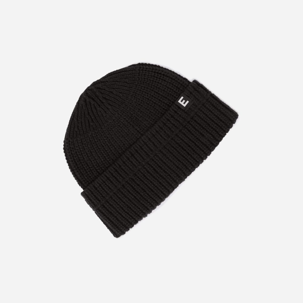 The Organic Cotton Chunky Beanie | Black