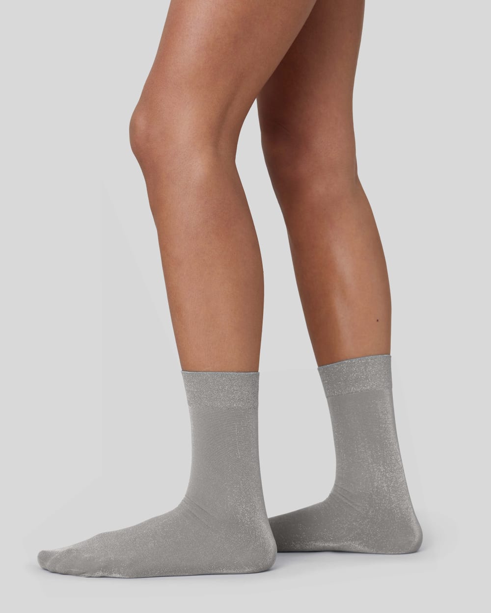 Ines Shimmery Socks | Light Grey