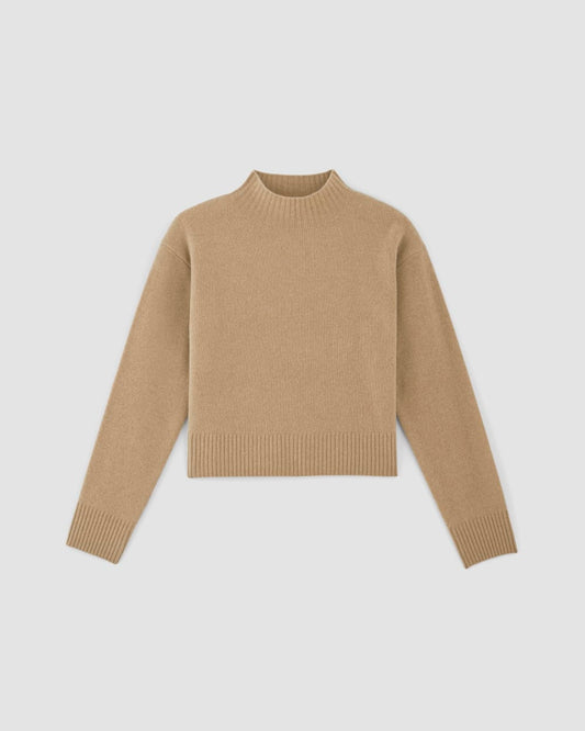 The Good Merino Wool Mockneck Sweater | Light Camel
