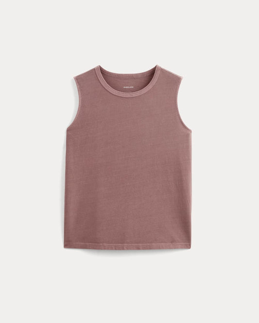 The Boyfriend Tank in Essential Cotton | Brown Garment Dye
