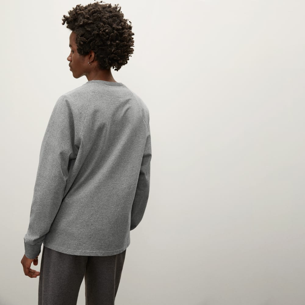 The Premium-Weight Long-Sleeve Crew | Uniform | Mid Heathered Grey