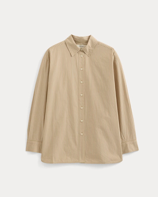 The Boyfriend Shirt in Ultrasoft Cotton | Tiger's Eye / Optic White