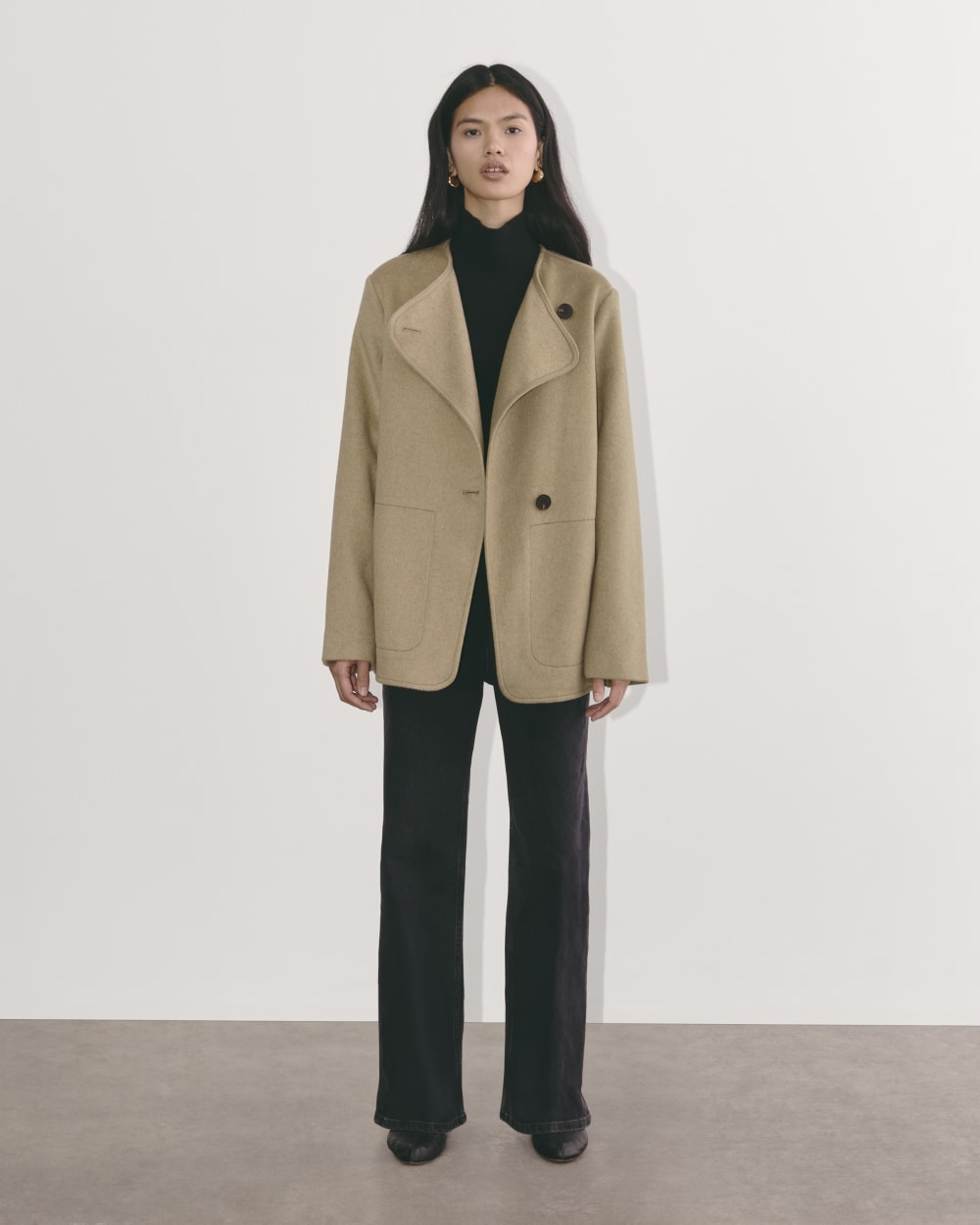 The October Coat | Dark Heathered Camel