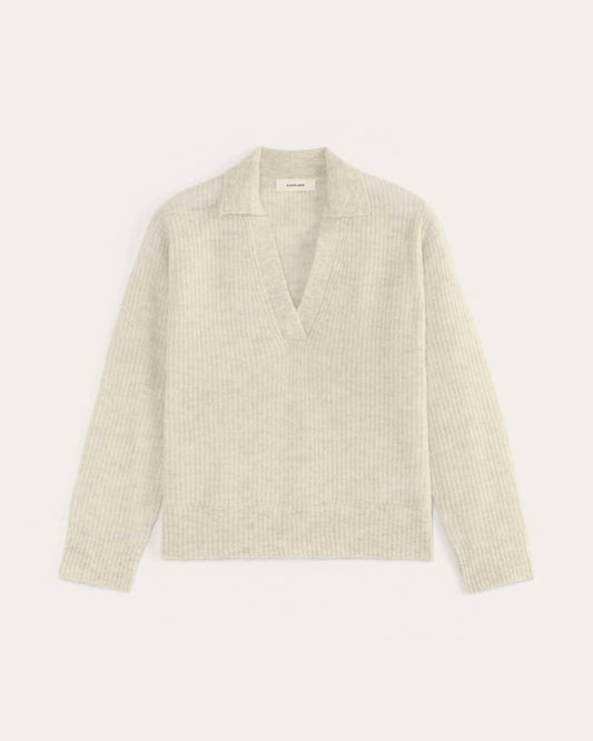 The Oversized Polo in Alpaca | Almond