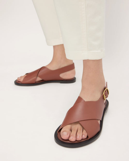 The City Crossover Sandal | Rum