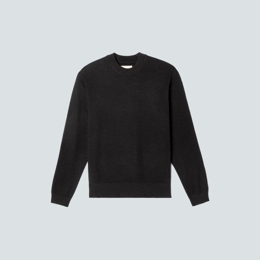 The Merino-Blend Crewneck Sweater | Black