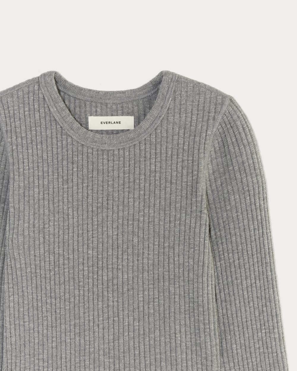 The Cozy Rib Long-Sleeve Tee | Mid Heather Grey