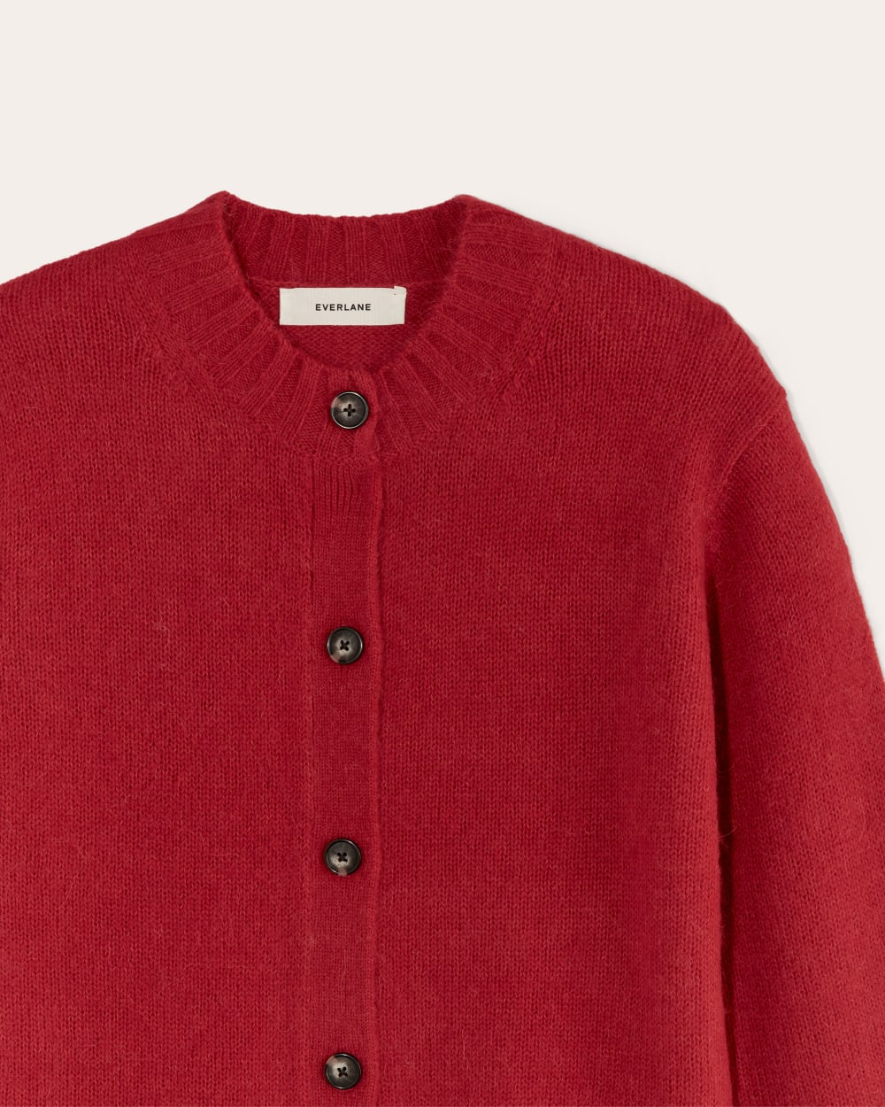 The Crew Cardigan in Alpaca | Berry Red
