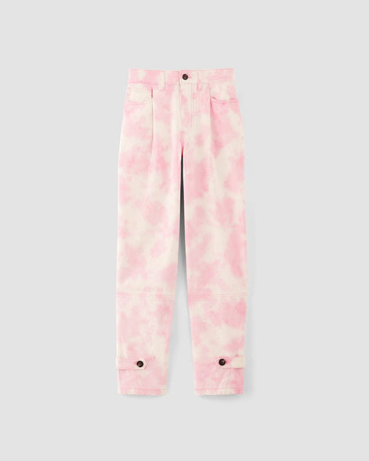 The Everlane x Marques' Almeida Canvas Oversized Barrel Pant | Pink Tie-Dye
