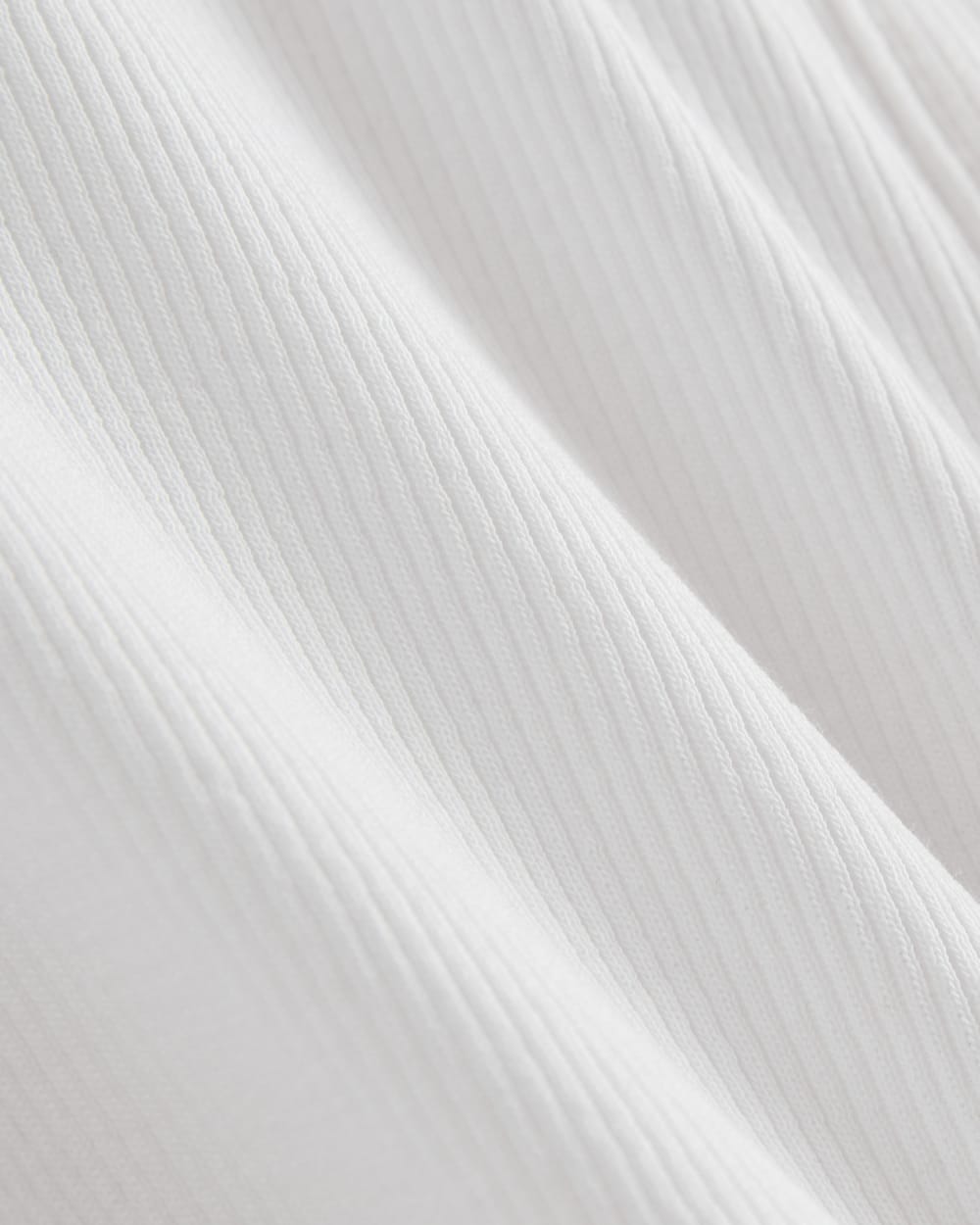 The Luxe Rib Henley | White