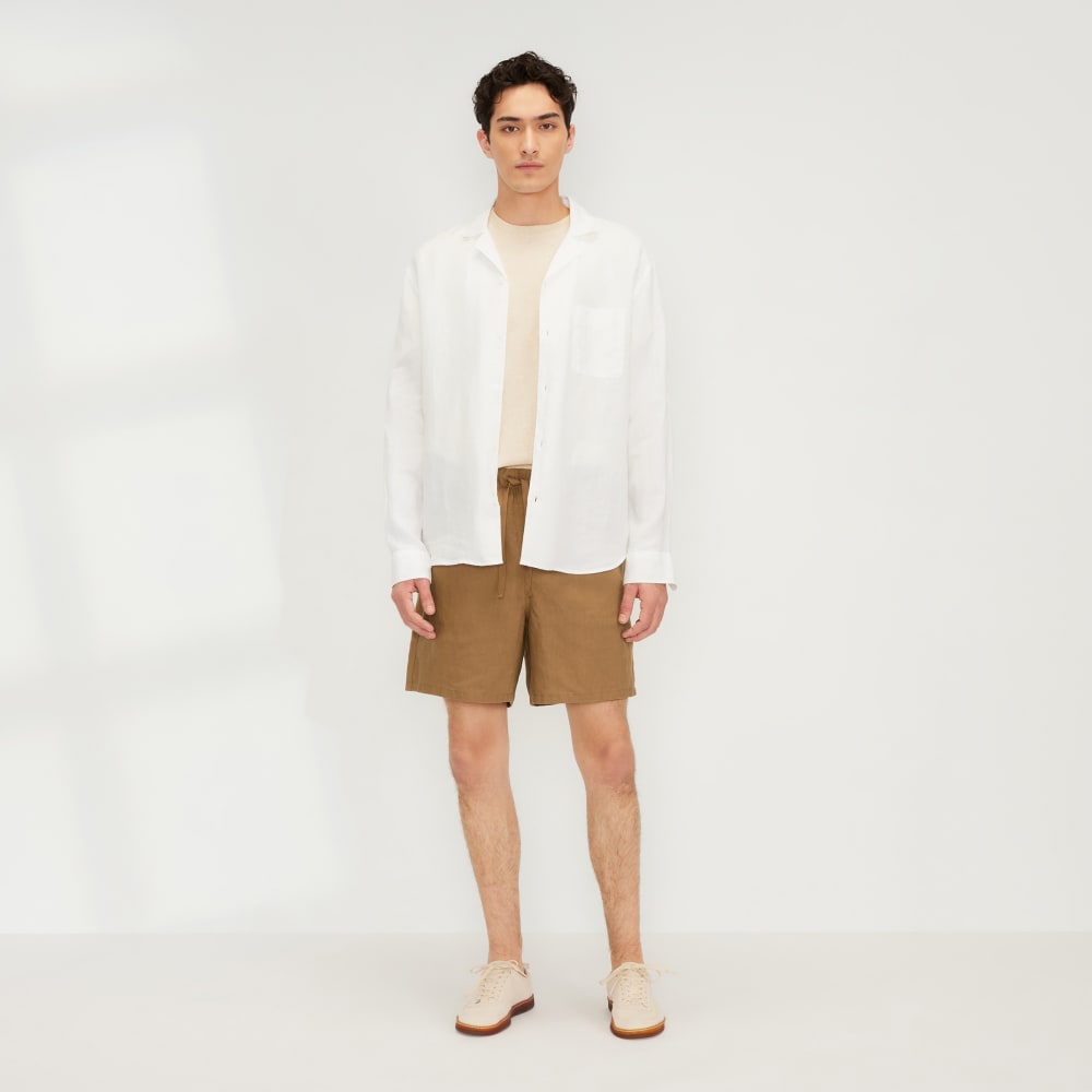 The Linen Easy Short | Toasted Coconut
