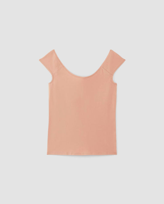 The Supima® Form Cap-Sleeve Tee | Blush Pink