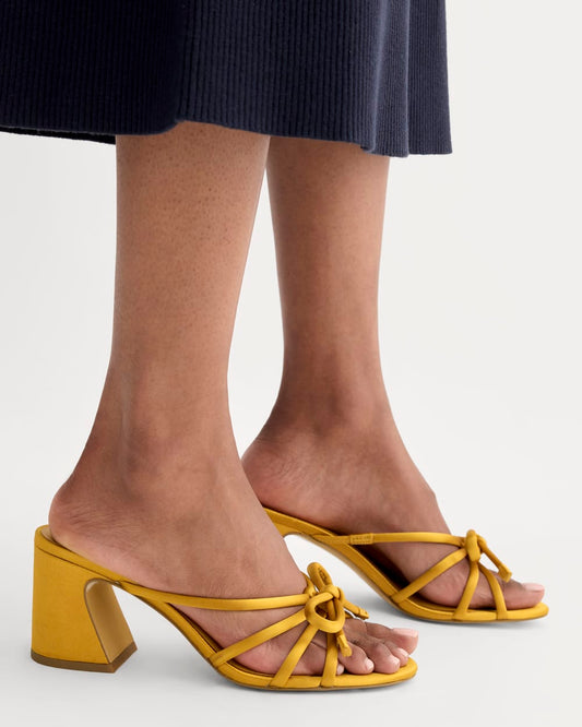 The Bow Heel | Golden Sun Satin