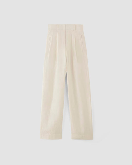 The Linen Way-High® Drape Pant | Bone