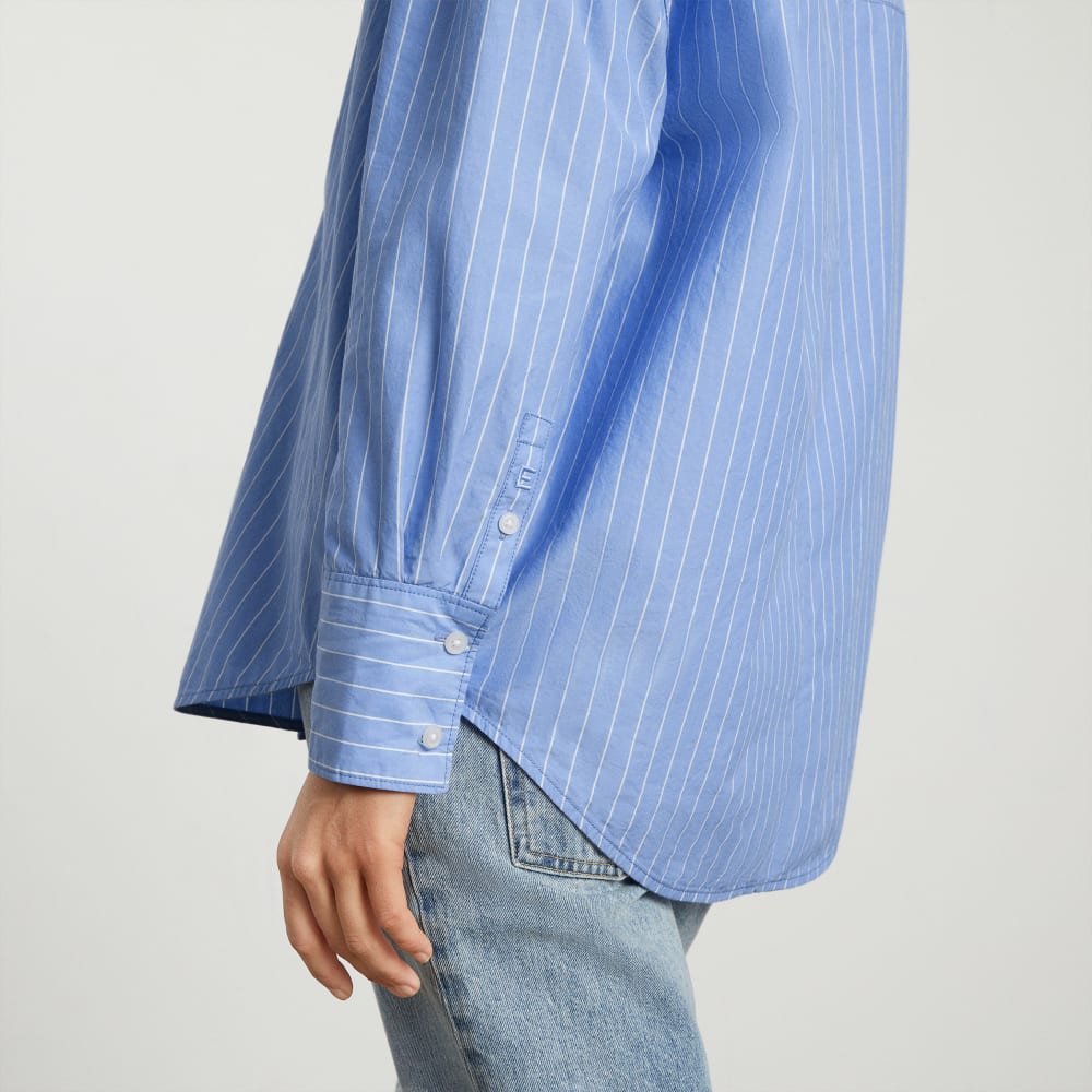 The Oversized Poplin Shirt | Powder Blue / White