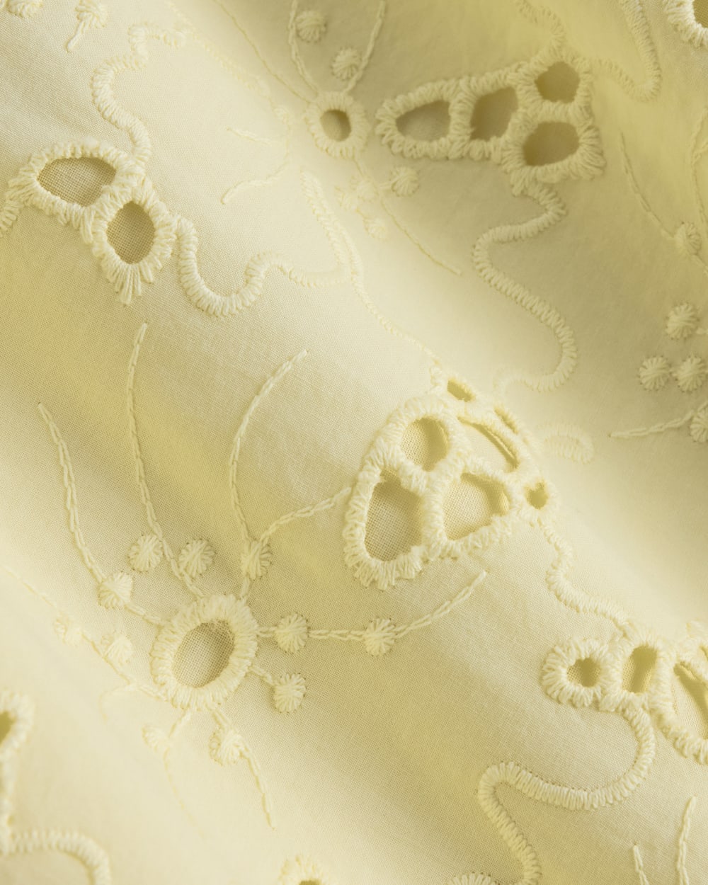 The Eyelet Mini Shift Dress | Light Yellow