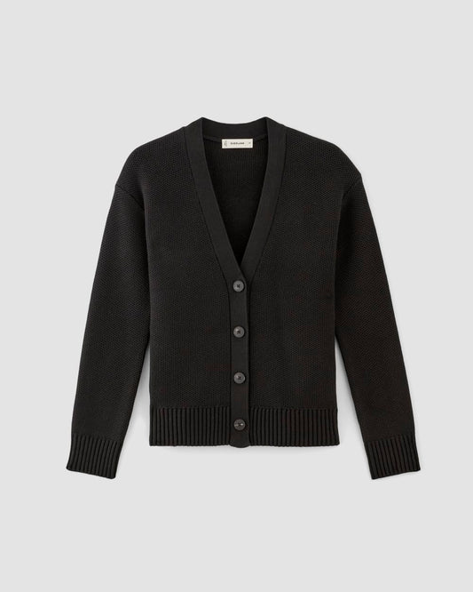 The Cotton Honeycomb Cardigan | Black