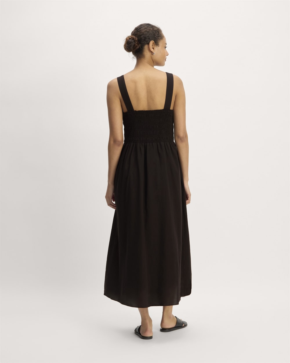 The Gauze Smock Dress | Black