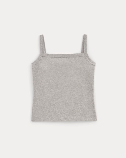 The Essential Square-Neck Tank | Heathered Grey