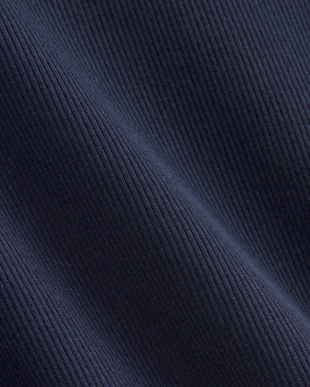 The Luxe Rib Funnel-Neck Tee | Navy