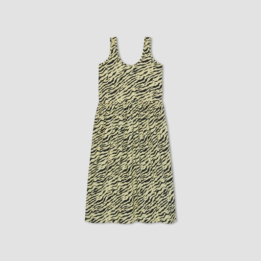 The Poplin Summer Dress | Pale Yellow Tiger Stripe