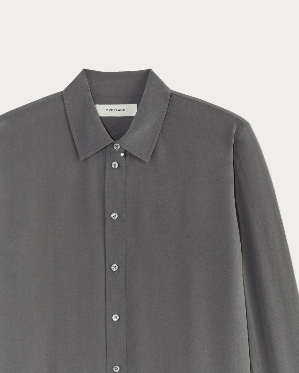 The Must-Have Shirt in Washable Silk | Graphite
