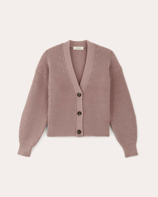 The Boxy Cardigan in Everyday Cotton | Dusty Rose