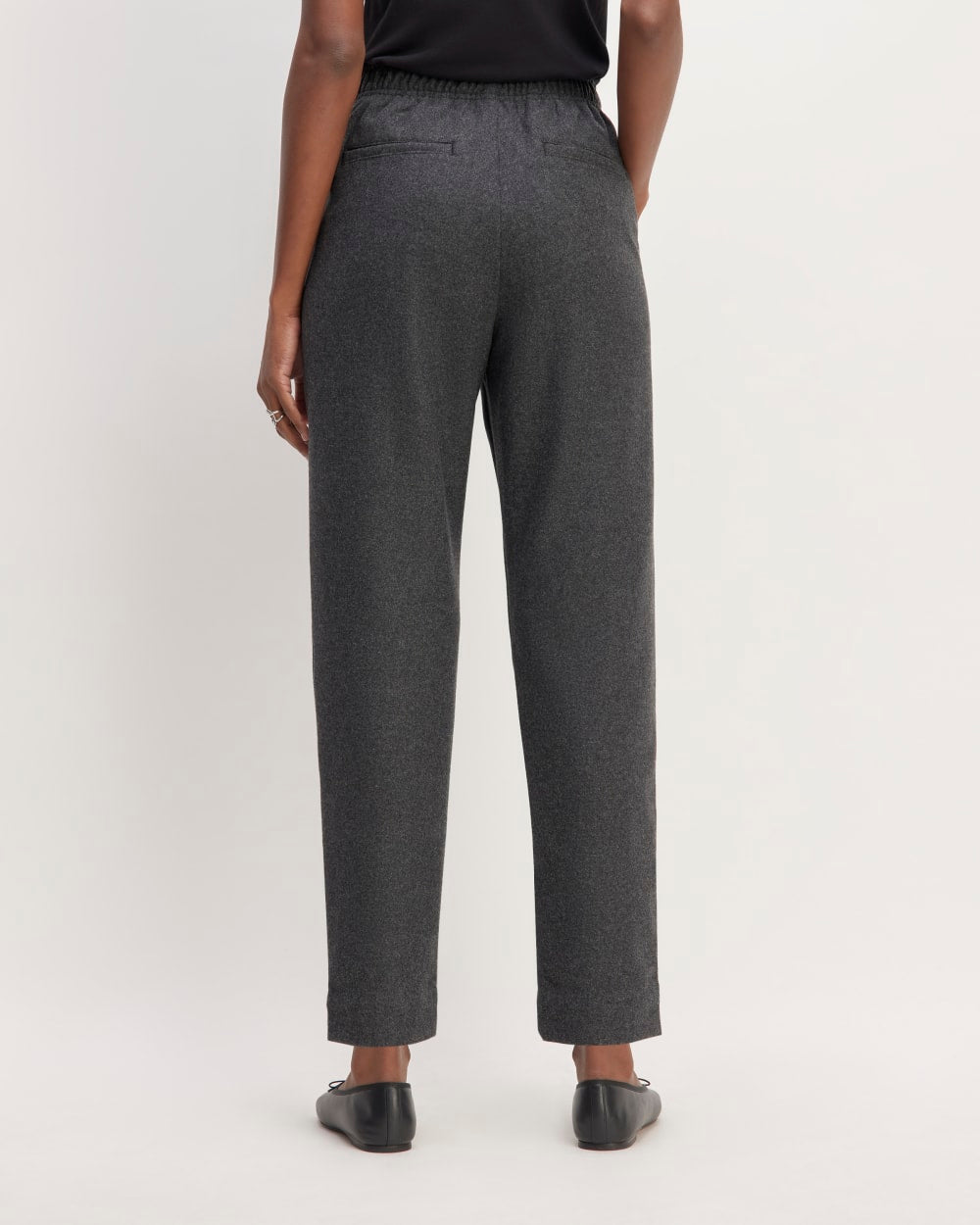 The Wool Flannel Pull-On Pant | Heather Charcoal
