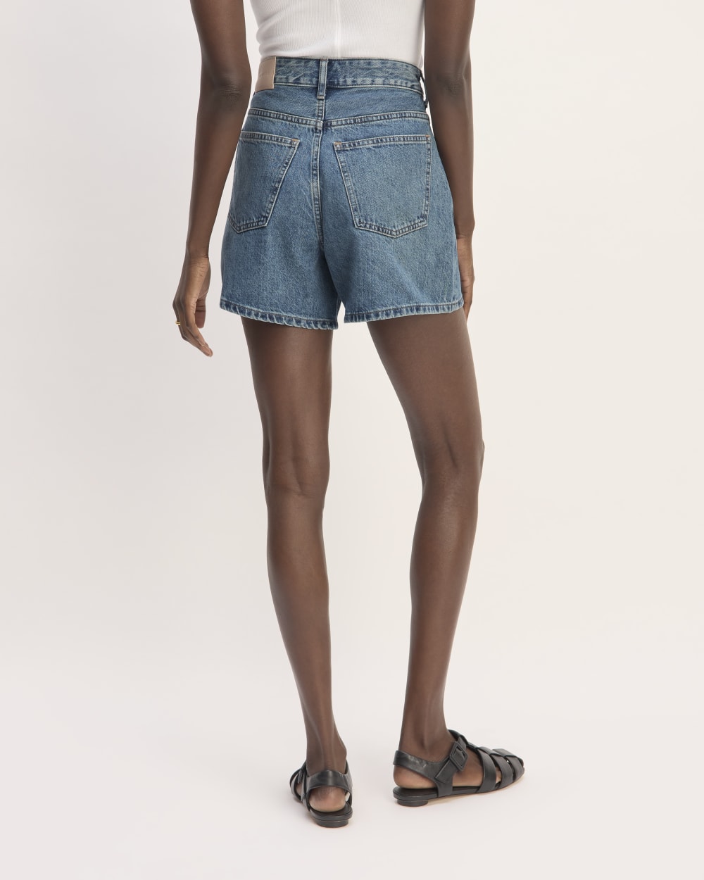 The A-Line Denim Short | Mid Blue